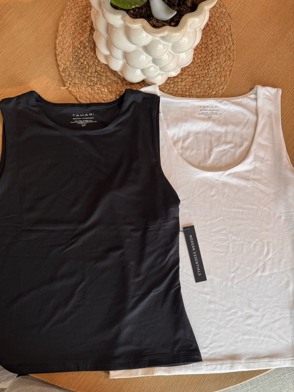 Tahari Black & White Tank Top Duo